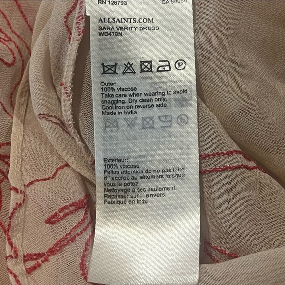 All Saints Sara Verity Sheer Asymmetrical Dress - Picture 12 of 15